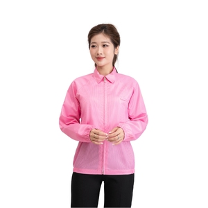 Blouse de travail médicale unisexe de marque GW en gros, 98 % polyester, 2 % carbone, blouse de salle blanche ESD, vêtement de protection, service OEM - Product Image 1