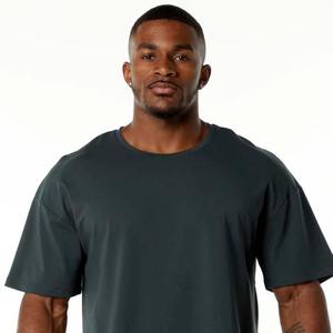 Camiseta deportiva personalizada para hombre: 100% algodón, mezcla de licra, ropa informal para correr en el gimnasio, manga corta, 2025 nuevo, en blanco - Product Image 5