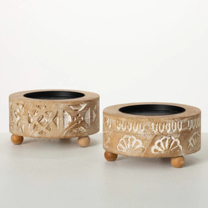 เชิงเทียนไม้ยอดนิยมพร้อมการออกแบบรูปทรงตาที่เรียบง่ายวัสดุพีซีใหม่สำหรับตกแต่งบ้านโรงแรมร้านอาหาร - Product Image 1