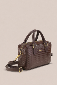 Bolso Tote Casual de Lona con Patrón Tejido para Mujer, con Asa Superior y Correa Cruzada, Cierre de Cremallera Impermeable, Logotipo Personalizado, OEM, ODM, Marca Privada - Product Image 5
