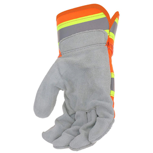 Guantes de cuero reforzados de construcción duradera con costuras resistentes diseñados para trabajos mecánicos y de carga - Product Image 2