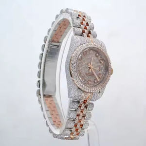 Reloj de Moda Ultra Lujoso para Hombre con Caja de Aleación de Cuarzo y Diamante Moissanite, Correa de Acero Inoxidable, Esfera de Cristal y Grosor de 5 mm - Product Image 3