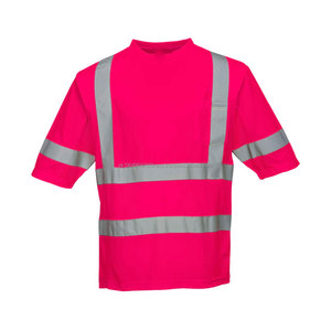 Custom <b>Clothing</b> Reflective Safety Construction Work Shirts Casual Wear T-shirts Ringer With Reflective Strips Wear T-shirts - Product Image 4