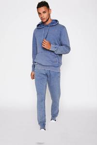 ชุดวอร์มแบบมีฮู้ด ล้างสีแบบ Acid Wash คุณภาพดีที่สุด ออกแบบโลโก้ตามสั่ง ไซส์ใหญ่พิเศษสำหรับฤดูหนาว บริการ OEM ODM สำหรับผู้ชาย - Product Image 5