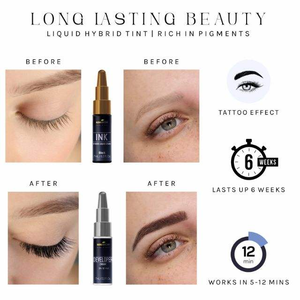 Kit de teinture pour sourcils hybride avec logo personnalisé de haute qualité Gel liquide sûr Améliorations pour les yeux Double tête Teinture pour sourcils à base de plantes - Product Image 3