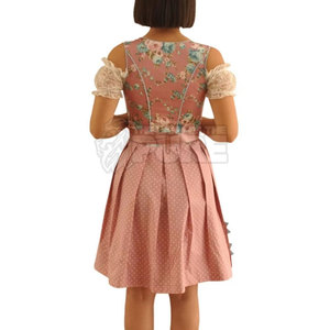 Robe Dirndl à manches courtes en coton/polyester, style bavarois miniature, design OEM unique, robe Dirndl pour l'Oktoberfest, prix de gros - Product Image 2