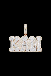 Plata de Ley 925 Moissanite diamantes letra personalizada colgante hombres mujeres oro helado joyería personalizada - Product Image 2