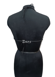 Léger Confortable Médiéval Inspiré En Aluminium Chainmail Sans Manches Halter Top Écologique Diverses Occasions Naturel - Product Image 5