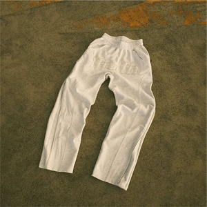 Custom Logo High Quality French Terry Unisex Casual Solid Eco-Friendly Breathable Hooded <b>Sweatpants</b> Sweatshirt <b>Sweatpants</b> <b>Set</b> - Product Image 4