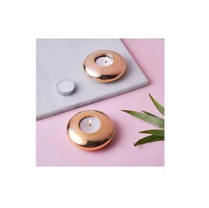 Porte-bougie moderne en aluminium et cuivre plaqué décoration de mariage intérieure et extérieure pour usage domestique matériau métallique - Product Image 1