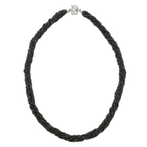 Collar de Espinela Negra Birmana de 180 Quilates con Cadena de Plata de Ley - Product Image 5