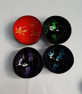 Cuenco de concha de coco hecho a mano ecológico con patrón de libélula para el hogar y la cocina hecho en Vietnam - Product Image 3