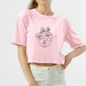 T-shirts courts pour femmes-tout nouveau t-shirt décontracté de couleur unie pour dames, prix bon marché, fabriqué en usine - Product Image 5