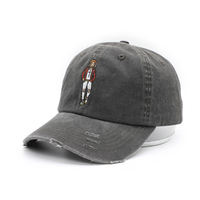 Casquettes de baseball unisexe en polyester/coton avec broderie 3D, vente en gros, effet délavé, pour sports de plein air, respirantes, imperméables et ajustables