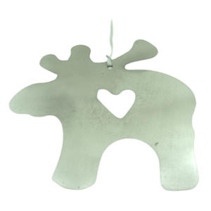 Juego decorativo de pared de 3 adornos colgantes de metal de tamaño mediano Chapado en peltre para el hogar y la decoración navideña hecha a mano - Product Image 5