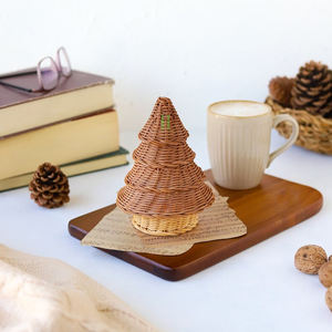 Mini árbol de Navidad de ratán bonito, suministros de decoración de Navidad, árboles de pino de Navidad, OEM aceptado de mayorista de Vietnam - Product Image 2