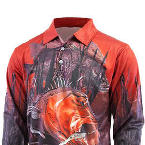 Camiseta Polo de pesca de manga larga personalizada profesional al por mayor secado rápido transpirable con protección UPF 50 - Product Image 5