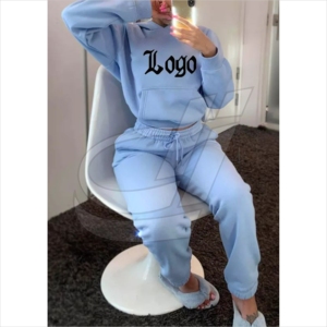 2022 Bán Buôn Của Phụ Nữ Cộng Với Kích Thước Theo Dõi Phù Hợp Với Đồng Bằng Xếp Chồng Lên Nhau Sweatsuit Với Chạy Bộ Mồ Hôi Quần Mùa Đông Sweatsuit <span class=keywords><strong>Set</strong></span> - Product Image 5