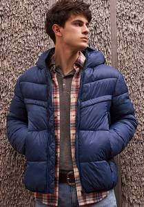 Puffer Jacket Windbreak Wholesale Custom Lightweight Quilted Puffer Baggy Oversized Hooded Down Jacket for <b>Men</b> <b>Blue</b> Colour - Product Image 4