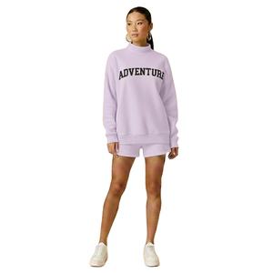 Conjunto de Pantalones Cortos y Jersey de Manga Larga con Cuello Alto para Mujer, Nuevo Estilo de Moda, Informal, Transpirable, Ecológico, de Secado Rápido, con Logotipo Personalizado - Product Image 2