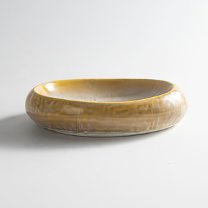 Assiettes en porcelaine Chaozhou cuisine forme d'oeuf 8.25 "plateau en céramique assiette émaillée vintage Vajillas Show Platos assiette Restaurant - Product Image 3