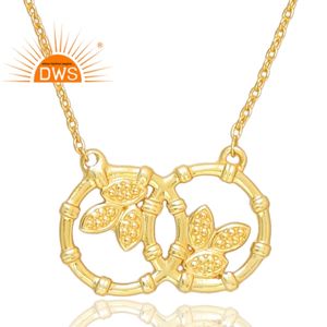 Nuevas llegadas 925 plata esterlina 18K chapado en oro colgante collar diseño Demi joyería fina para mujer regalo para ella - Product Image 2