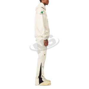 Survêtement à capuche évasé délavé à l'acide pour homme, le plus vendu, épais, respirant, avec logo personnalisé, style streetwear vintage, hiver - Product Image 2