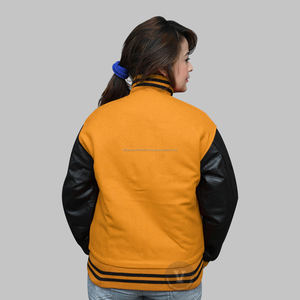 Veste Letterman Varsity personnalisée de haute qualité pour hommes avec laine véritable Corps en cuir Manches Hiver Patchwork Design Logo avant - Product Image 6
