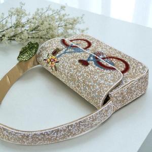 Venta caliente de lujo señoras bolsos de hombro moda estilo clásico bolsos de algodón cadenas rebordear fiesta uso al por mayor para - Product Image 2