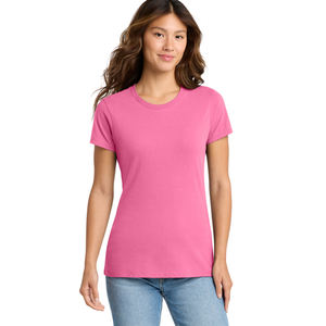 Women Light <b>Pink</b> Lightweight <b>T</b> <b>Shirt</b> Breathable Fabric Short Sleeve Casual Summer Fashion Top - Product Image 1