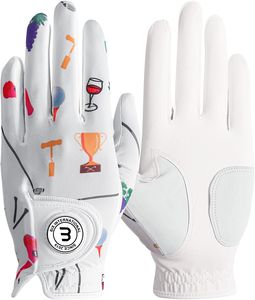 Gants de golf pour gaucher de haute qualité avec logo personnalisé, en cuir de mouton souple Cabretta véritable et durable pour le sport - Product Image 1