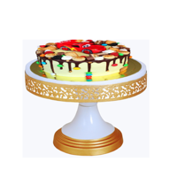 Support de gâteau luxueux en métal plaqué or nouveau Design pièce maîtresse de mariage et décoration de table pour des occasions précieuses