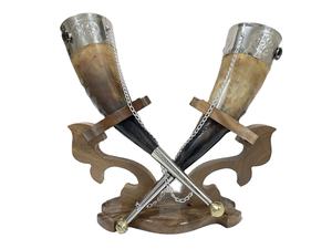 แก้วเบียร์ตกแต่งเขาเขาสัตว์,ใหม่แก้วแฮนด์เมดสีธรรมชาติเขาสัตว์ฮอร์นสำหรับตกแต่งบ้าน - Product Image 3