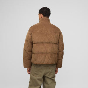 Veste matelassée tendance imperméable et respirante à col montant pour hommes et femmes, chaude, logo personnalisable sur le devant, mode automne - Product Image 2