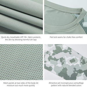 Maillot de pêche à manches longues et séchage rapide Anti-UV de haute qualité, chemises de pêche personnalisées sublimées - Product Image 5