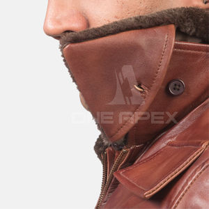 เสื้อแจ็กเก็ตหนังผู้ชายแนวสตรีทแบรนด์ชั้นนำสำหรับสวมใส่ในฤดูหนาวแจ็คเก็ตหนังแท้แฟชั่นใหม่ตามสั่ง - Product Image 6