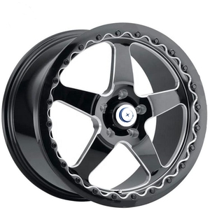 PY Tailormade Drag Racing 17x10J 18x12J 18x10J <span class=keywords><strong>16</strong></span> 英寸后移铝制轮毂 120 毫米 PCD 50 毫米 ET 黑色防爆锻造轮毂 - Product Image 3