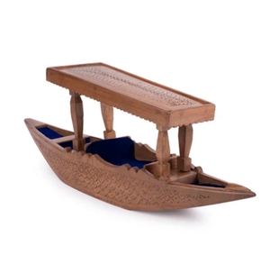 Noyer bois sculpté bateau du Cachemire ou Shikara décor pièce 24 pouces décoration de la maison décor de ferme parfait pour les cadeaux - Product Image 3