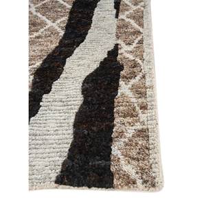 พรมขนสัตว์ถักมือสีเบจและสีน้ำตาลลายแบบนามธรรมสำหรับห้องนั่งเล่น ทางเข้าบ้าน และห้องนอน-Skwl-729 - Product Image 4