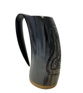 <strong>TYPE</strong> customized Handcrafted Natural viking carving drinking horn beer and coffee <strong>mug</strong> for home hotel restaurants from - Product Image 6