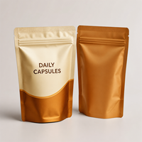 Sachets refermables mats de qualité alimentaire pour capsules de vitamines, 100 pièces, pour comprimés