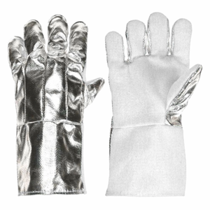 Guantes de Soldadura de Cuero Vacuno Aluminizado, Guantes de Seguridad de Cuero Vacuno Genuino, Protección Laboral, Soldadura Industrial - Product Image 6