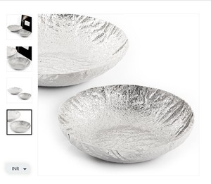 Bol décoratif en métal et verre design aigle vintage Centre de table élégant Présentoir d'accent de luxe pour la maison - Product Image 5