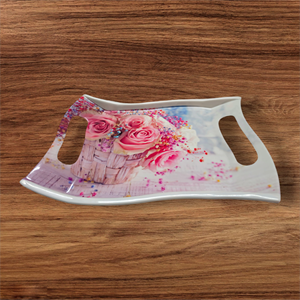 Wholesale Custom Logo Melamine Serving Tray Big Size Manufacturers' Rolling Trays Premium <b>Plastic</b> Melamine Serving Tray - Product Image 5