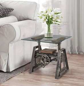 JAKEEM Traditional Adjustable Reclining Eco-Friendly Durable Storage End <b>Table</b> for Living Room Hotel Apartment Use - Product Image 1