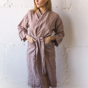 ชุดนอนสตรีผ้าลินินขนาด XL สำหรับฤดูร้อนชุดคลุมเจ้าสาวและชุดกิโมโนสำหรับเพื่อนเจ้าสาวพิมพ์ลายธรรมดาชุดของขวัญสำหรับเพื่อนเจ้าสาว - Product Image 1