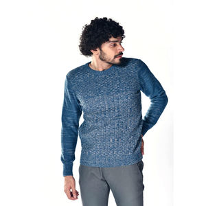 เสื้อสเวตเตอร์ลำลองแขนยาวสำหรับผู้ชาย, เสื้อสเวตเตอร์ถักแบบสวมหัวผ้าขนสัตว์อบอุ่นและนุ่มระบายอากาศได้ดีดีไซน์สำหรับฤดูหนาว - Product Image 5