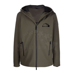 Veste Softshell Imperméable de Sport pour Hommes avec Fermeture Éclair Respirante Entraînement Haute Rue Hiver OEM Tissu Respirant - Product Image 1