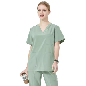 Customizable Hospital <b>Uniform</b> <b>Scrub</b> Set Twill Fabric for Women - Product Image 3