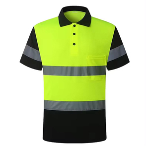 Sécurité réfléchissante personnalisée de haute qualité pour polo haute visibilité vêtements de travail toile matériel solide motif Direct - Product Image 1